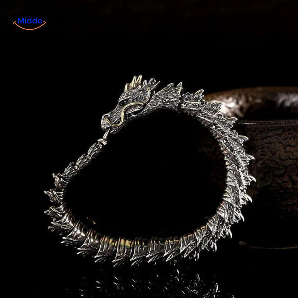 Schakelarmband in drakenvorm met haaksluiting
