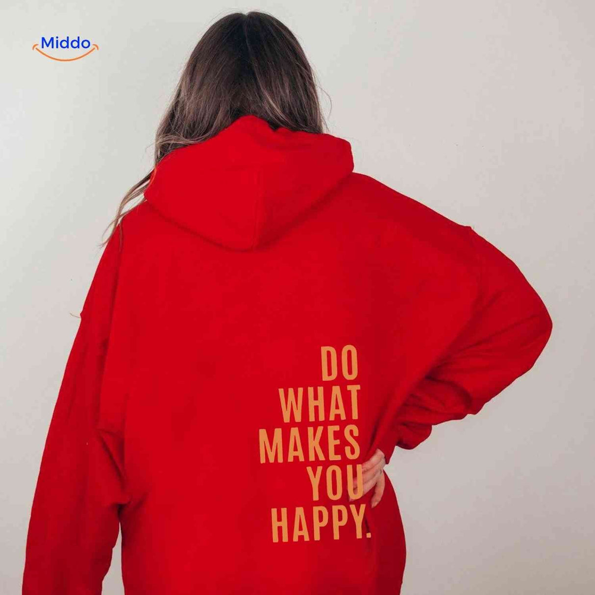Oversized hoodie van katoenmix met tekst op de rug
