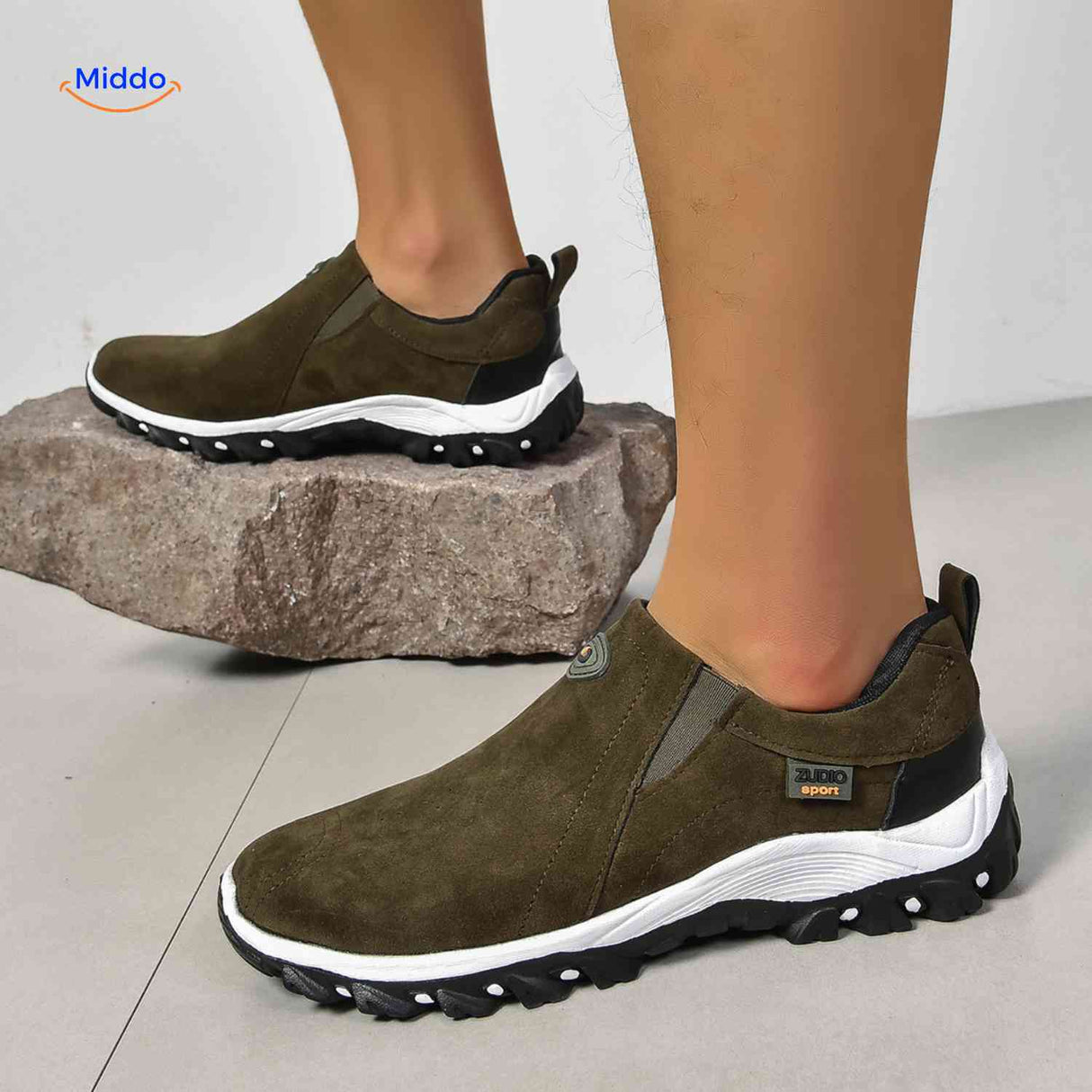 Instapschoenen heren, casual model met elastiek