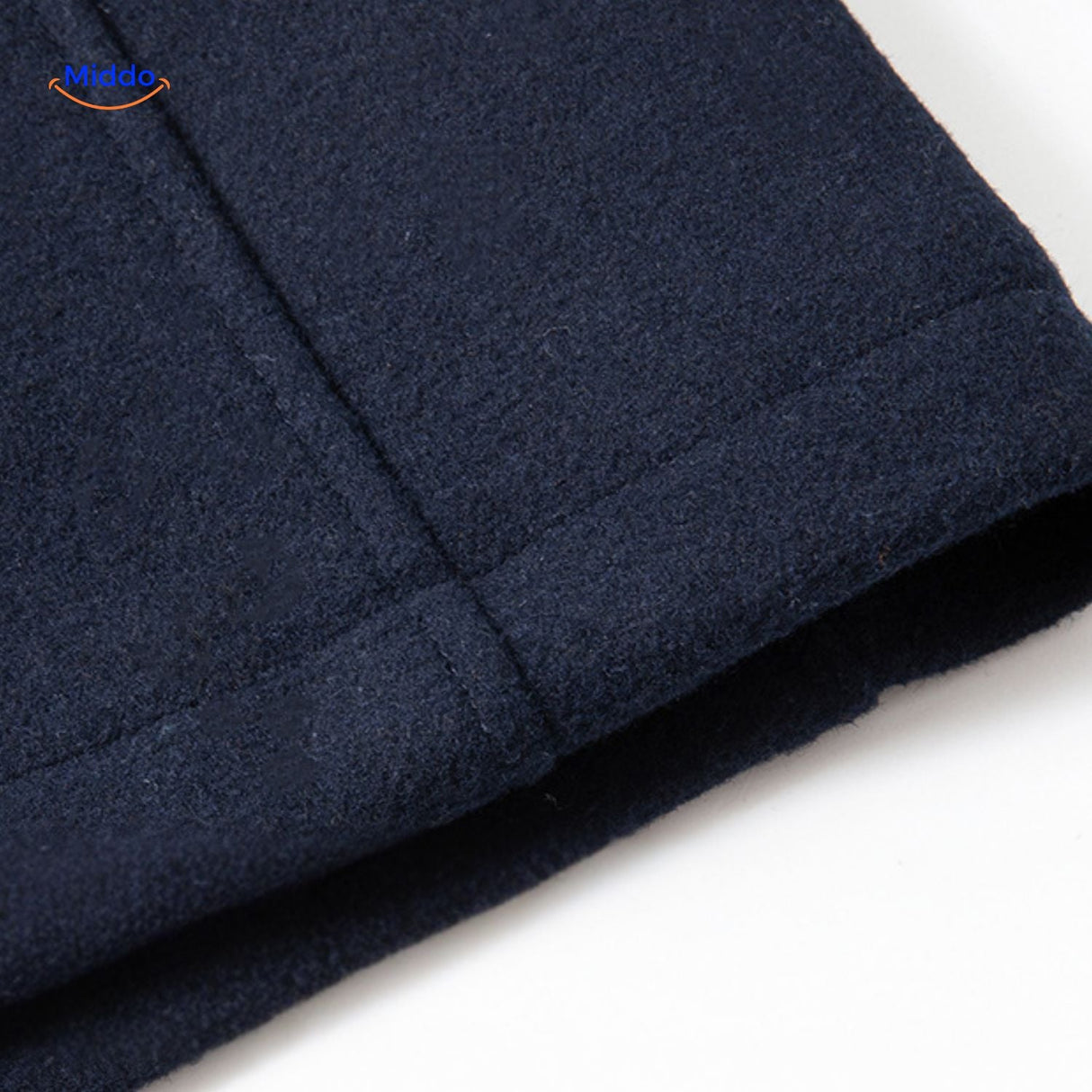 Winterjas heren van wolmix, trenchcoat met dubbele kraag