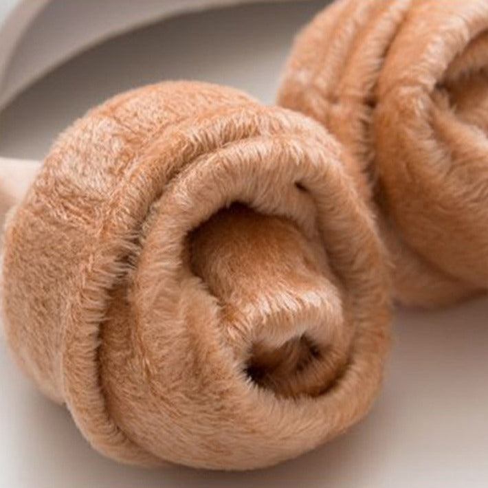 Wintersokken met dikke pluche voering en omslagboord