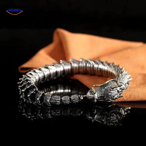 Schakelarmband in drakenvorm met haaksluiting
