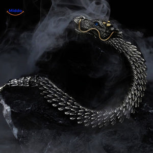 Schakelarmband in drakenvorm met haaksluiting