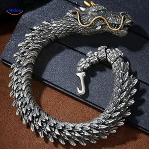 Schakelarmband in drakenvorm met haaksluiting