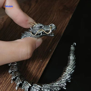 Schakelarmband in drakenvorm met haaksluiting