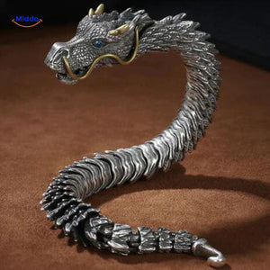 Schakelarmband in drakenvorm met haaksluiting