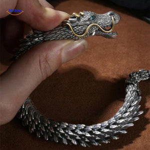 Schakelarmband in drakenvorm met haaksluiting