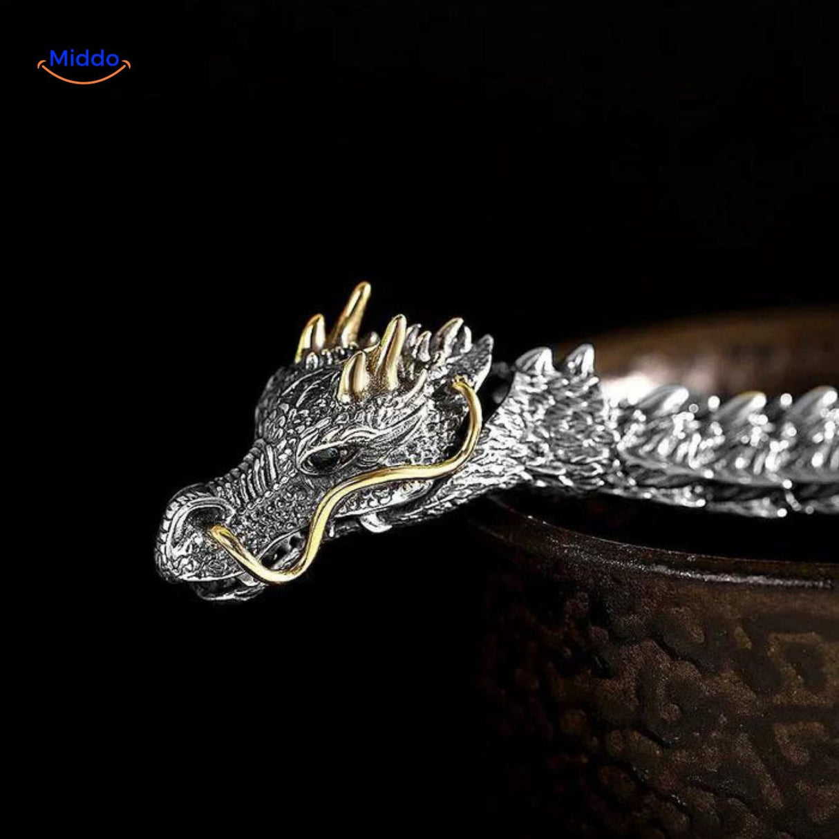 Schakelarmband in drakenvorm met haaksluiting
