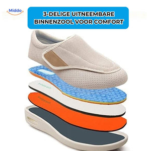 Verstelbare comfortschoenen met extra brede teenbox