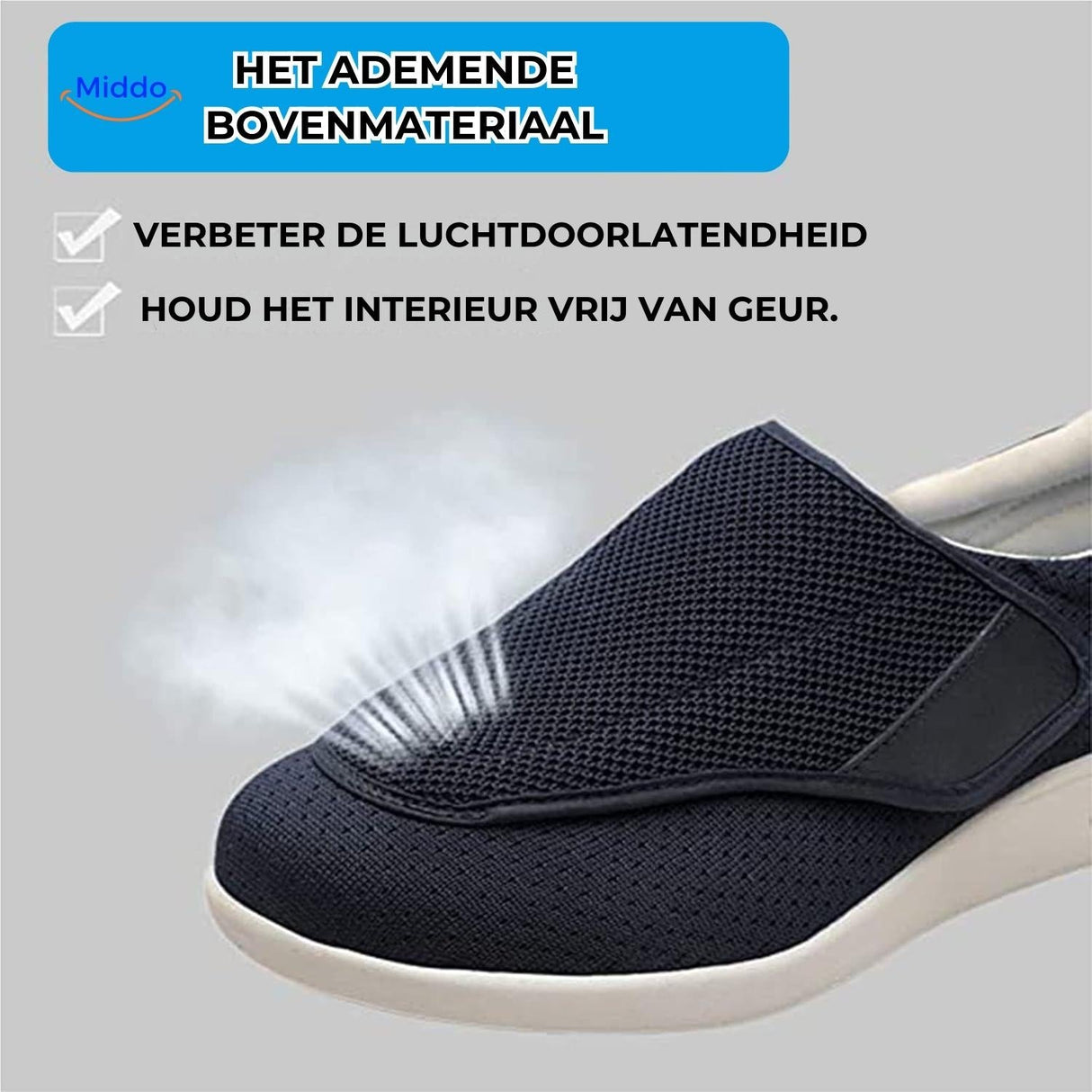 Verstelbare comfortschoenen met extra brede teenbox