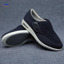 Verstelbare comfortschoenen met extra brede teenbox, kleur donkerblauw