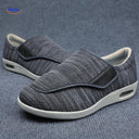 Verstelbare comfortschoenen met extra brede teenbox, kleur donkergrijs