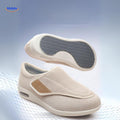 Verstelbare comfortschoenen met extra brede teenbox, kleur gebroken wit