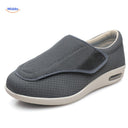 Verstelbare comfortschoenen met extra brede teenbox, kleur grijs