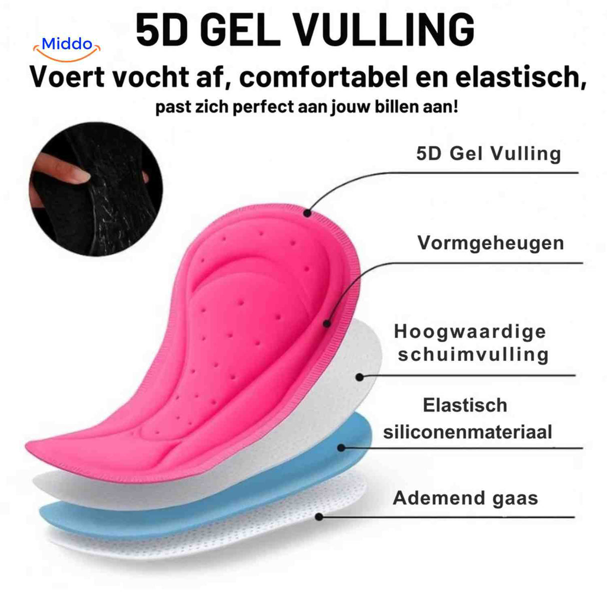 Fietsbroek dames met gelpadding, naadloos en ademend