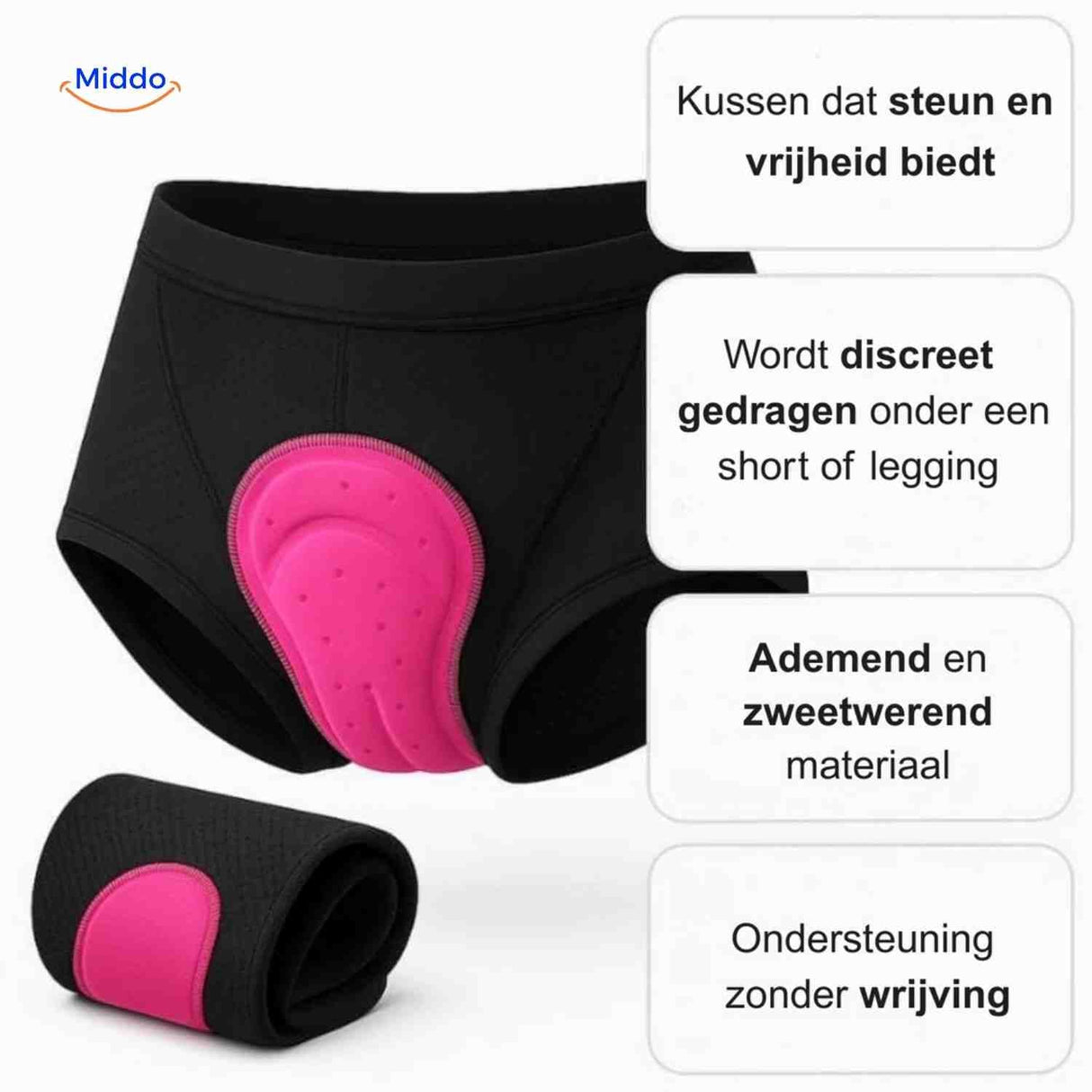 Fietsbroek dames met gelpadding, naadloos en ademend