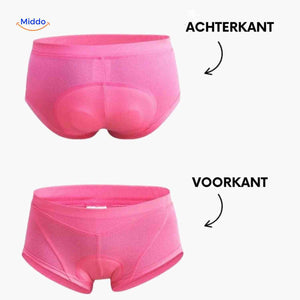 Fietsbroek dames met gelpadding, naadloos en ademend