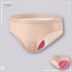 Fietsbroek dames met gelpadding, naadloos en ademend, kleur huidskleur