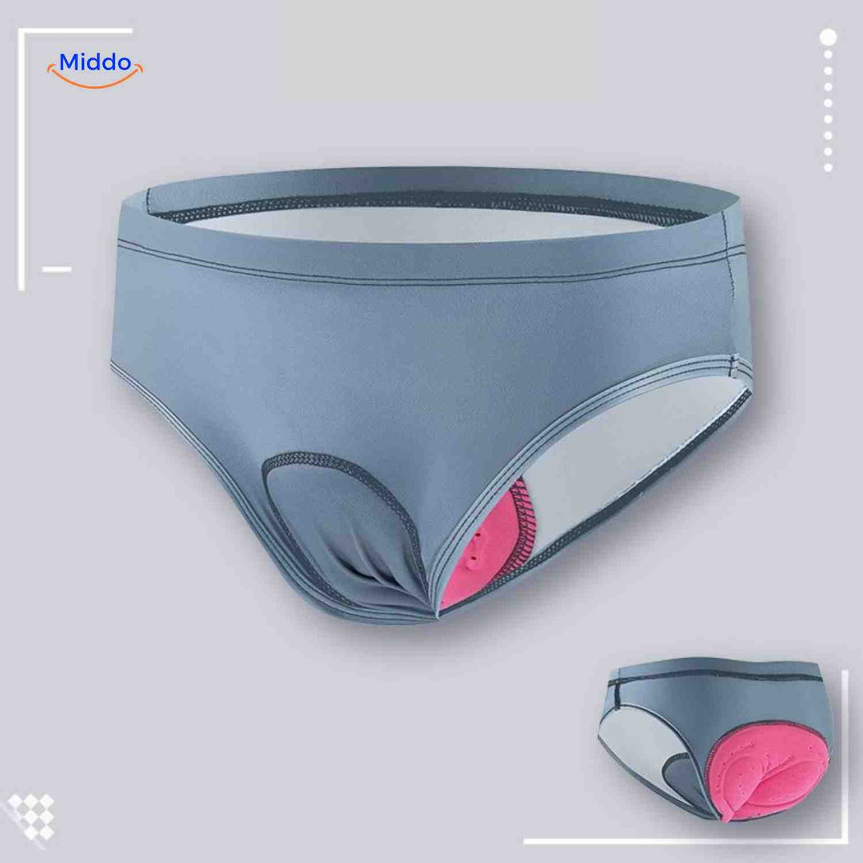 Fietsbroek dames met gelpadding, naadloos en ademend, kleur lichtgrijs