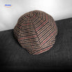 Flat cap van wolmix, 8-panel met knoopdetail, kleur rood ruit