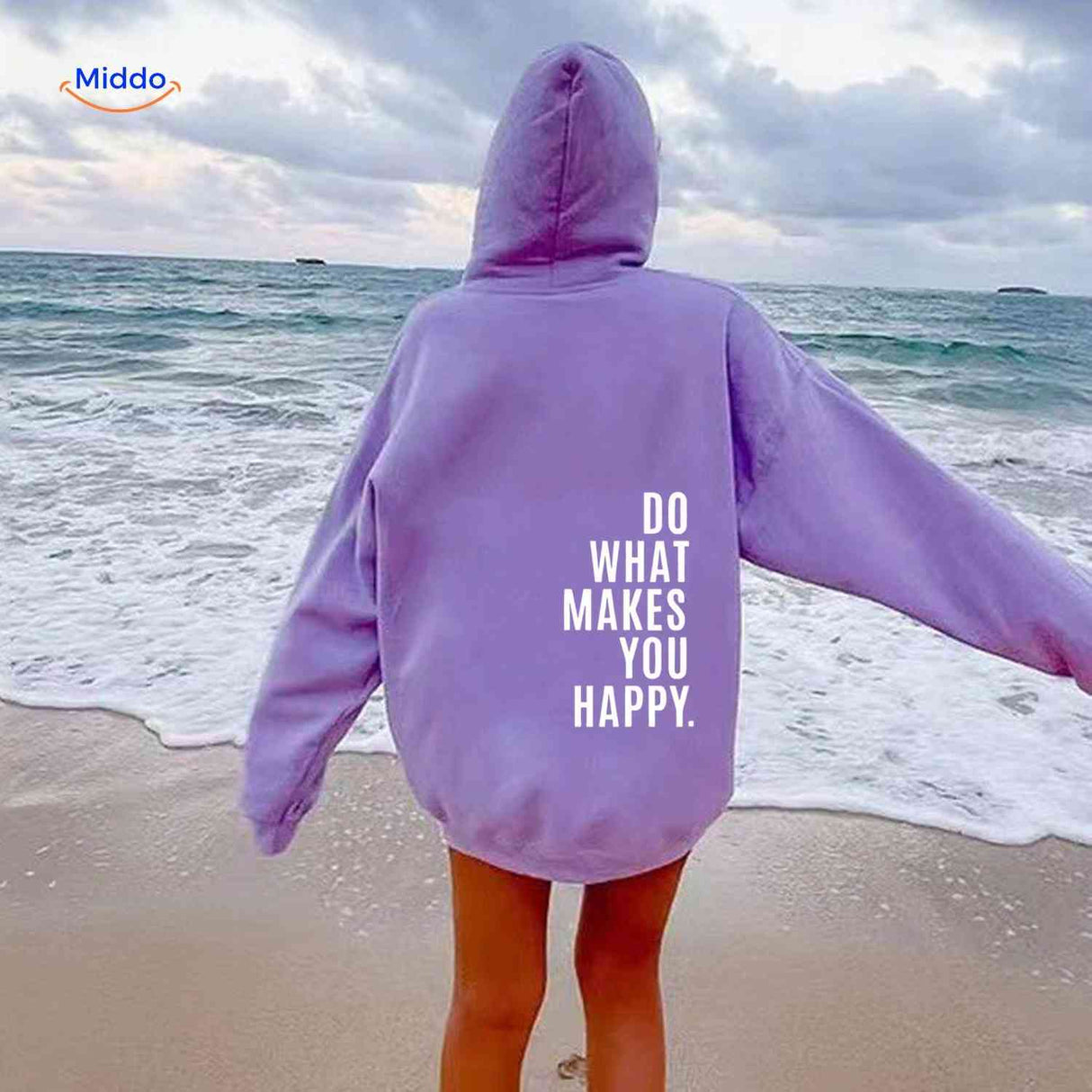 Oversized hoodie van katoenmix met tekst op de rug