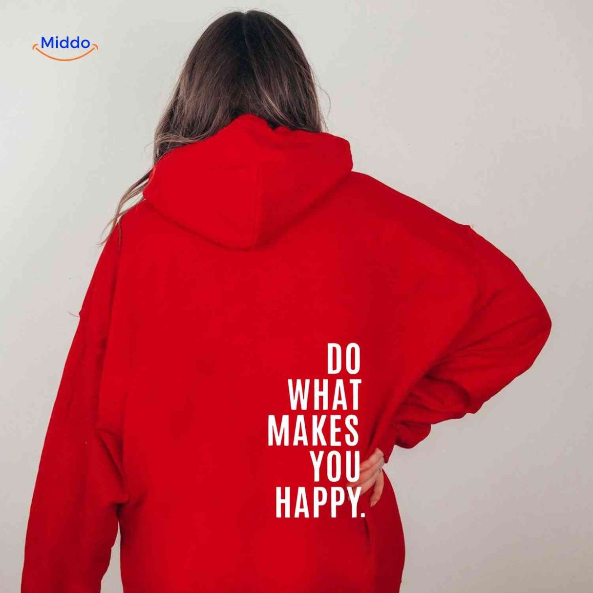 Oversized hoodie van katoenmix met tekst op de rug