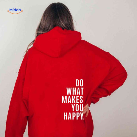 Oversized hoodie van katoenmix met tekst op de rug