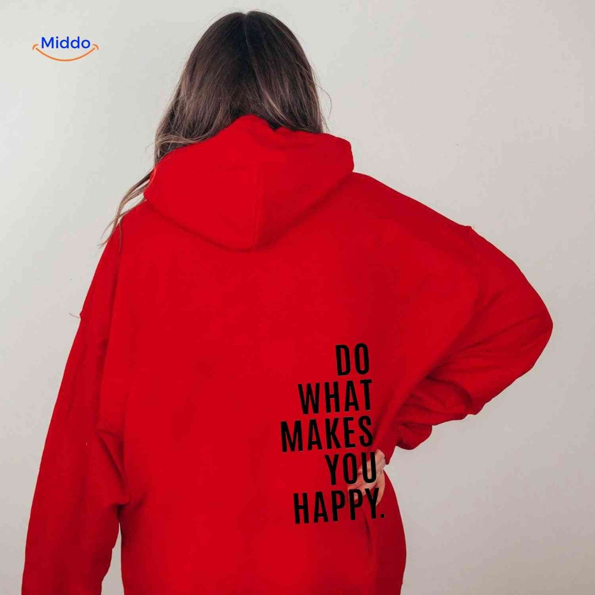 Oversized hoodie van katoenmix met tekst op de rug