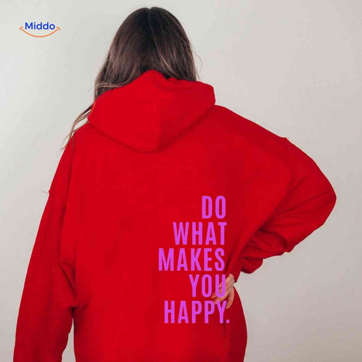 Oversized hoodie van katoenmix met tekst op de rug