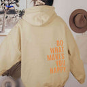 Oversized hoodie van katoenmix met tekst op de rug, kleur kaki
