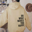 Oversized hoodie van katoenmix met tekst op de rug, kleur kaki