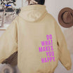 Oversized hoodie van katoenmix met tekst op de rug, kleur kaki