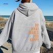 Oversized hoodie van katoenmix met tekst op de rug, kleur lichtgrijs