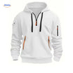 Hoodie zonder rits van zacht en ademend materiaal, kleur wit