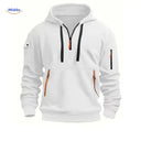 Hoodie zonder rits van zacht en ademend materiaal, kleur wit