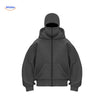 Oversized hoodie met rits tot over het gezicht, kleur grijs