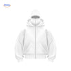 Oversized hoodie met rits tot over het gezicht, kleur wit