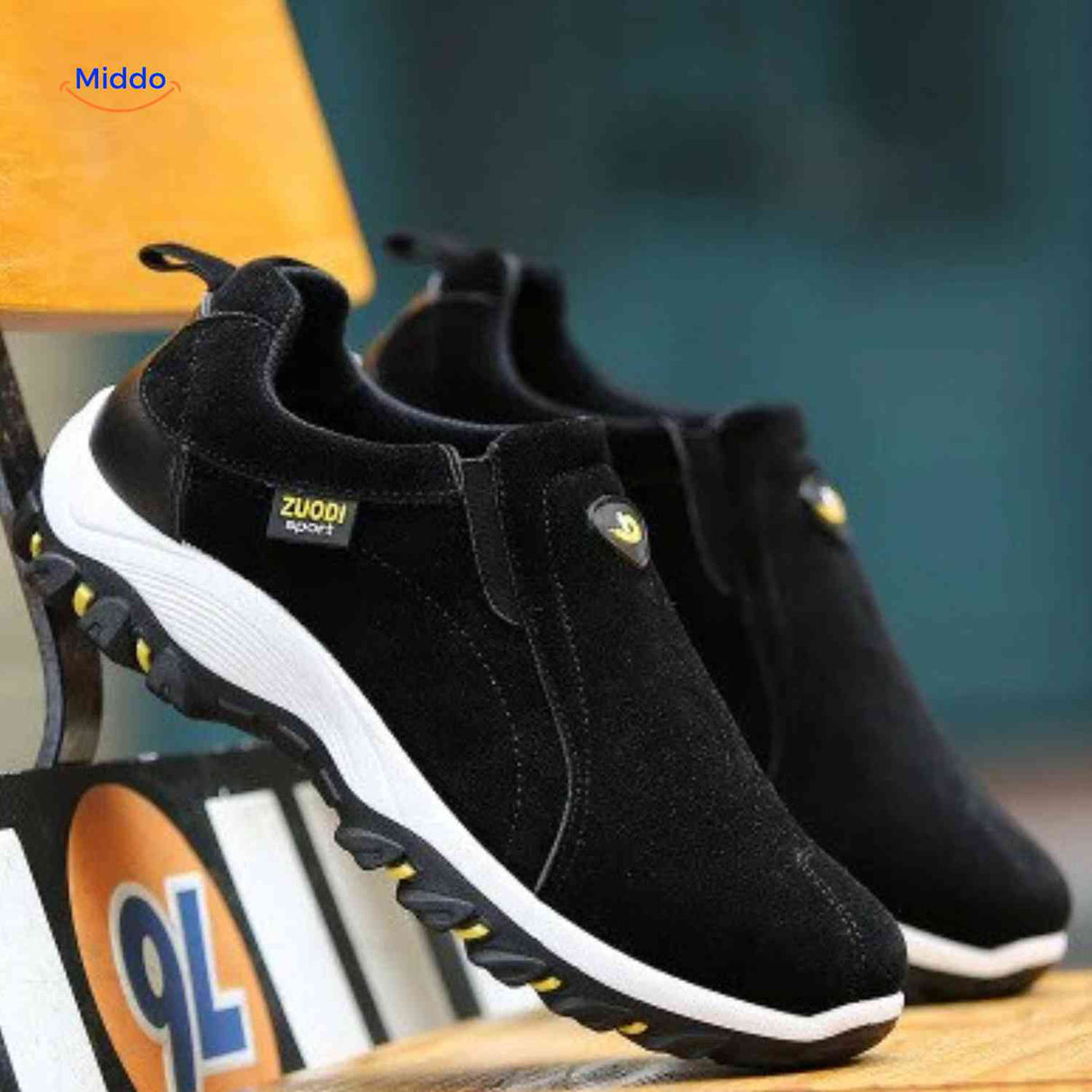 Instapschoenen heren, casual model met elastiek