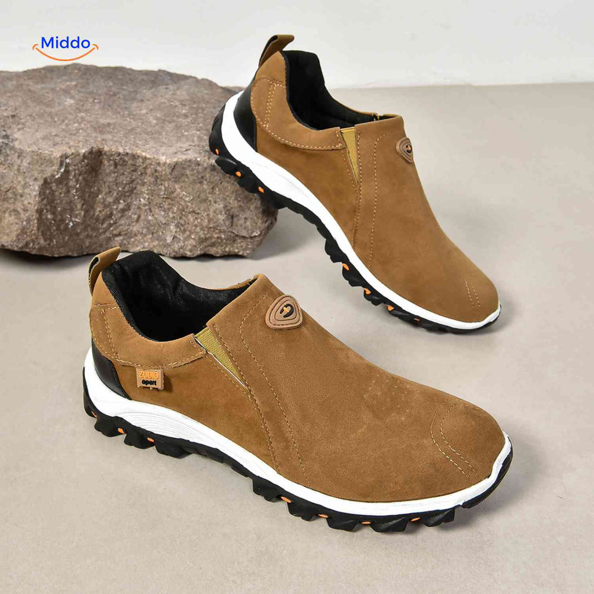 Instapschoenen heren, casual model met elastiek