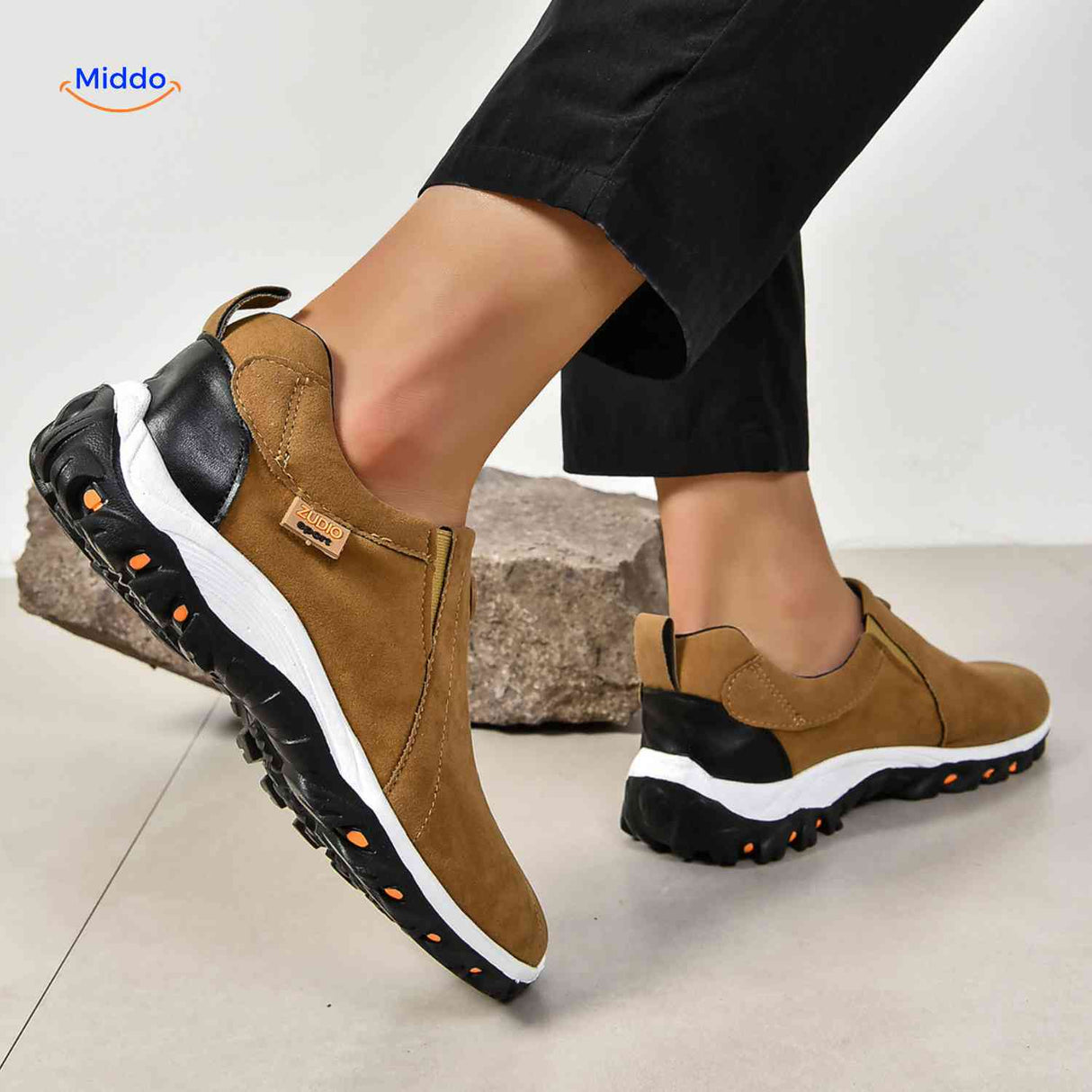 Instapschoenen heren, casual model met elastiek