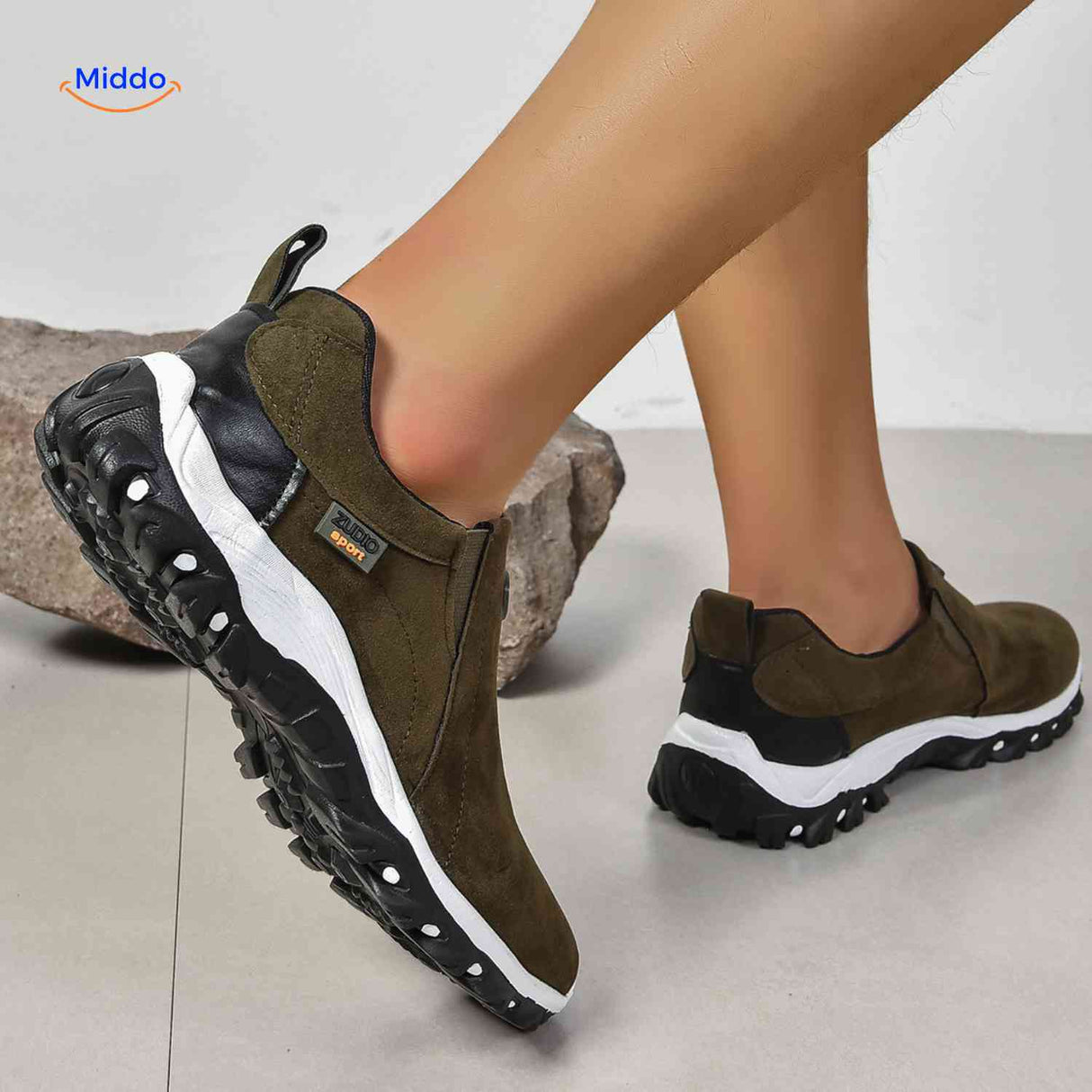 Instapschoenen heren, casual model met elastiek