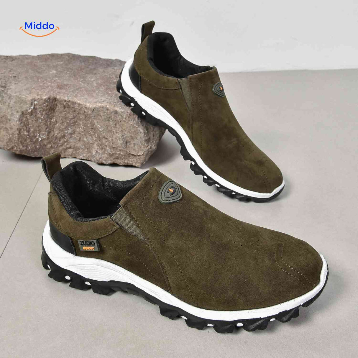 Instapschoenen heren, casual model met elastiek