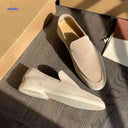 Suède instaploafers met zachte zool voor elke dag, kleur gebroken wit