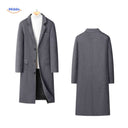 Knielange overjas heren van 100% schapenwol