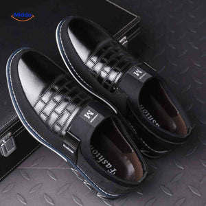 Herenschoenen met ruitpatroon, instap of met veters