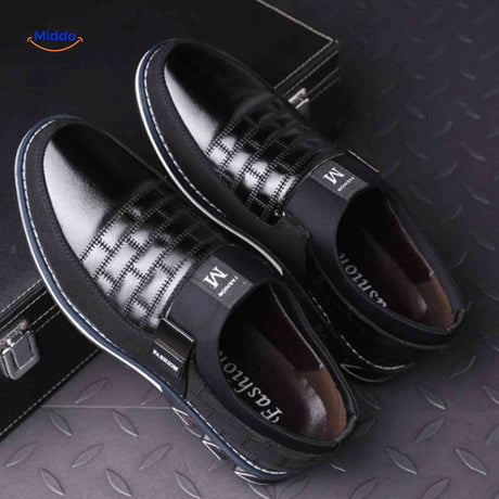 Herenschoenen met ruitpatroon, instap of met veters