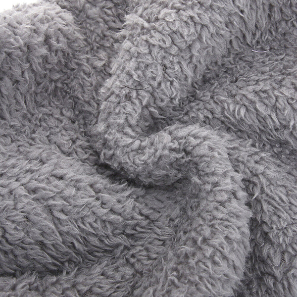 Overknee huissokken van teddystof, 55 cm lang