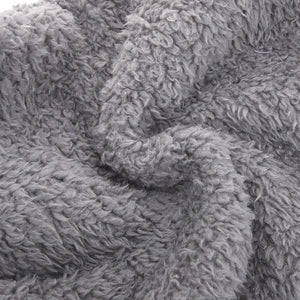 Overknee huissokken van teddystof, 55 cm lang