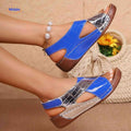 Lichtgewicht sandalen met zachte binnenzool, 13 kleuren, kleur blauw en zilver