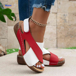 Lichtgewicht sandalen met zachte binnenzool, 13 kleuren, kleur rood en wit